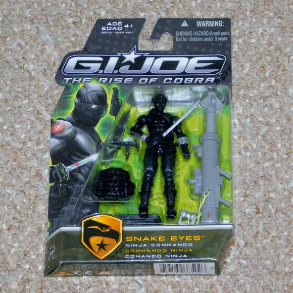 2009 Hasbro G.I. Joe: Rise of Cobra 3 3/4" Ninja Commando Snake Eyes MOC New - Picture 1 of 9